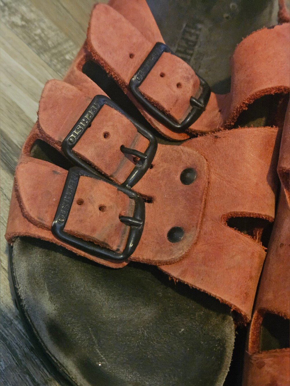 Mephisto Zach Fit sandals in red suede . 36 - Picture 11 of 12
